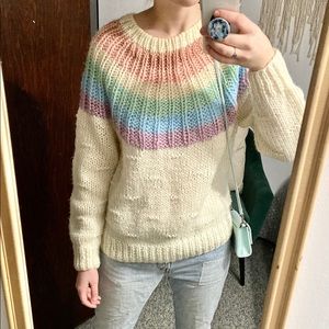 Cozy Rainbow Sweater 🌈